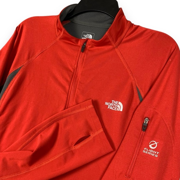 The North Face Other - North Face Flight Series 1/4 Zip Pullover Mens Size XL Red Thumbholes Vaporwick